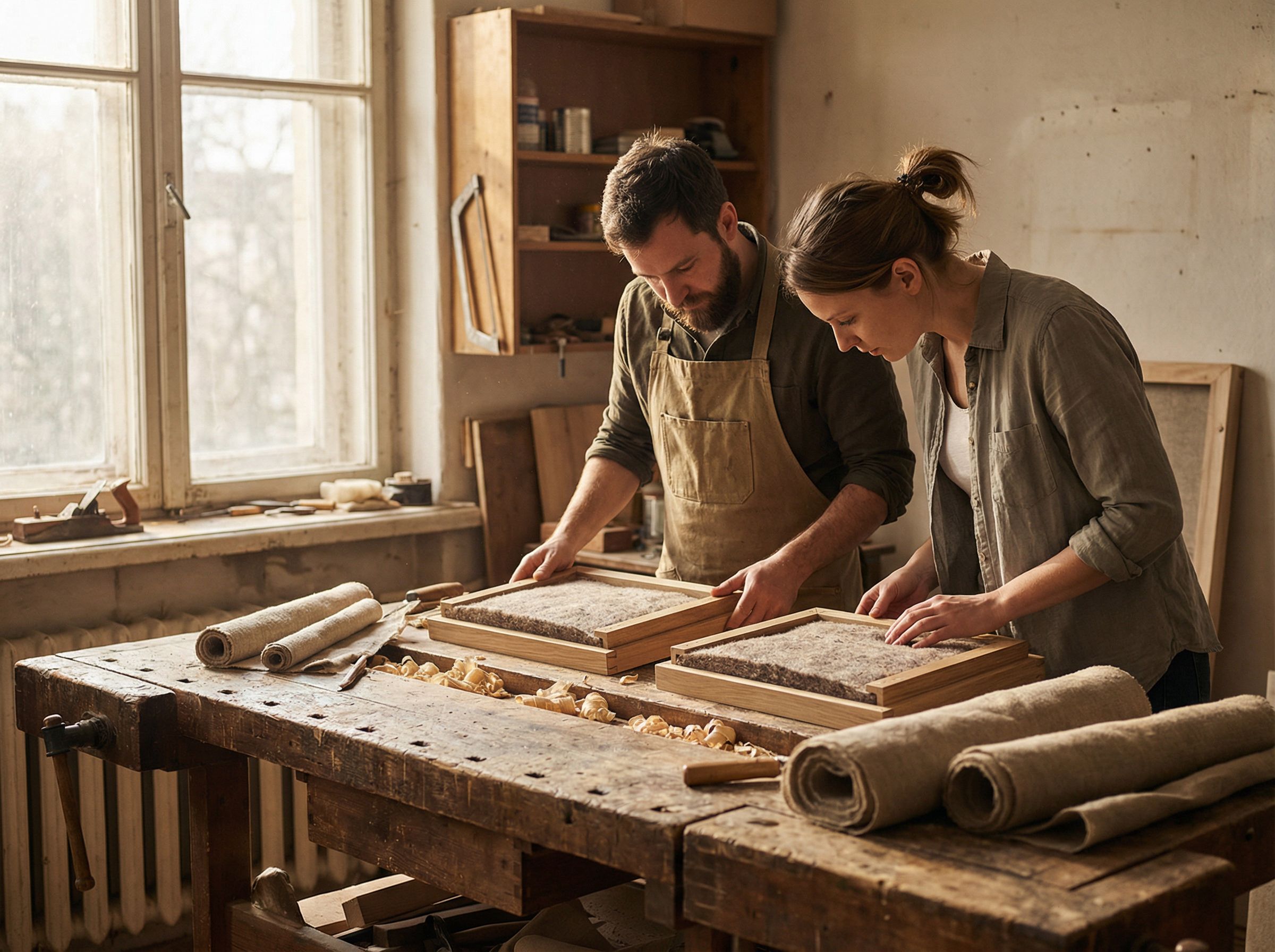 Stylish woman in trendy outfit using a classic outdoor payphone on a city street.